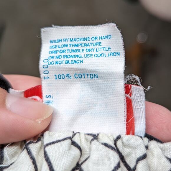 Vtg 1960s Smart Time Ivory Black Windowpane Tiger Print Zip Up House Dress S - Picture 7 of 7